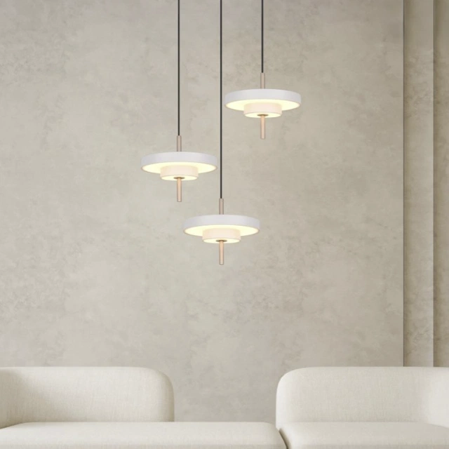 Keaton LED taklampe rondell 3lys 45cm grå