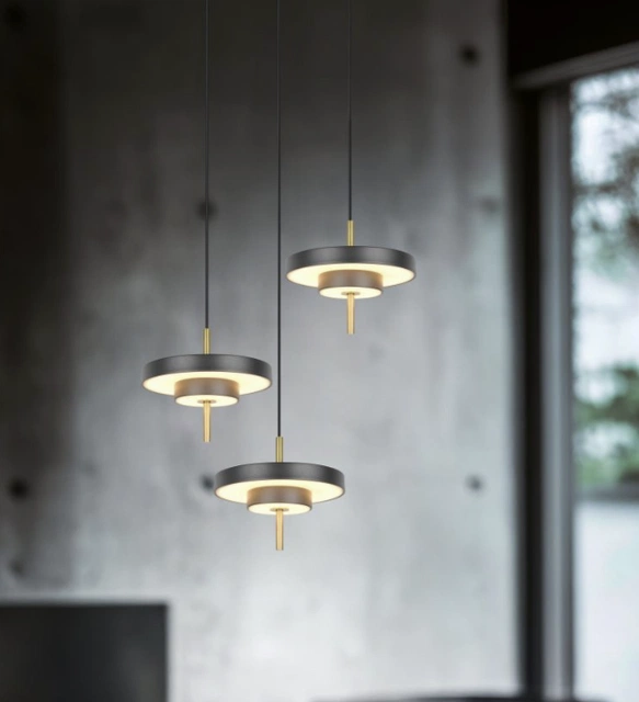 Keaton LED taklampe rondell 3lys 45cm sort