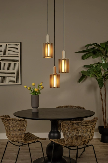 Lambres taklampe rondell 3lys 40cm beige