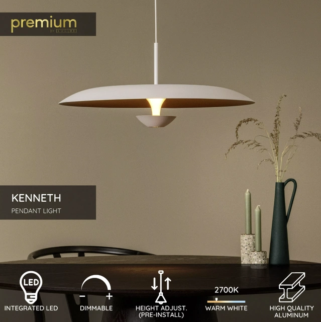 Kenneth LED taklampe 60cm hvit