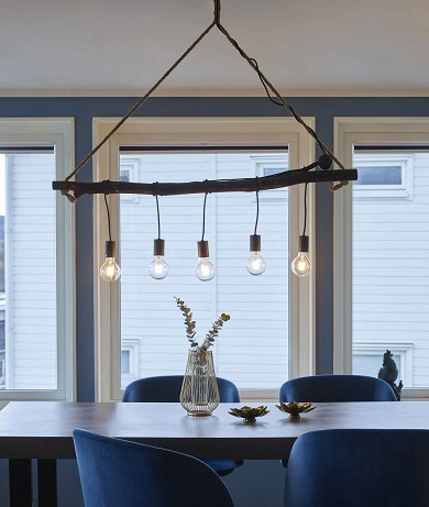 Branch taklampe 120cm brun