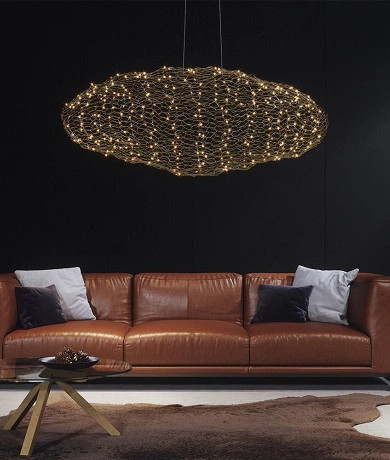 Hayden taklampe 115cm gull