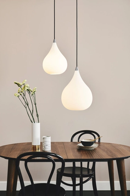 Drops taklampe 23cm hvit