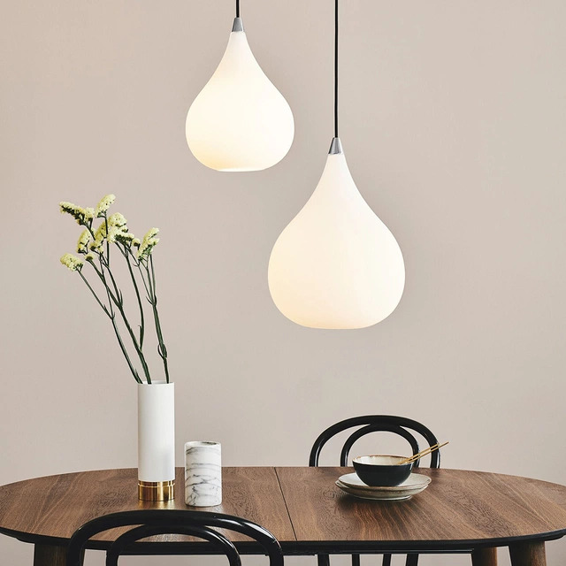 Drops taklampe 23cm hvit