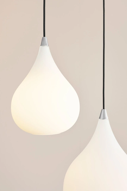 Drops taklampe 38cm hvit