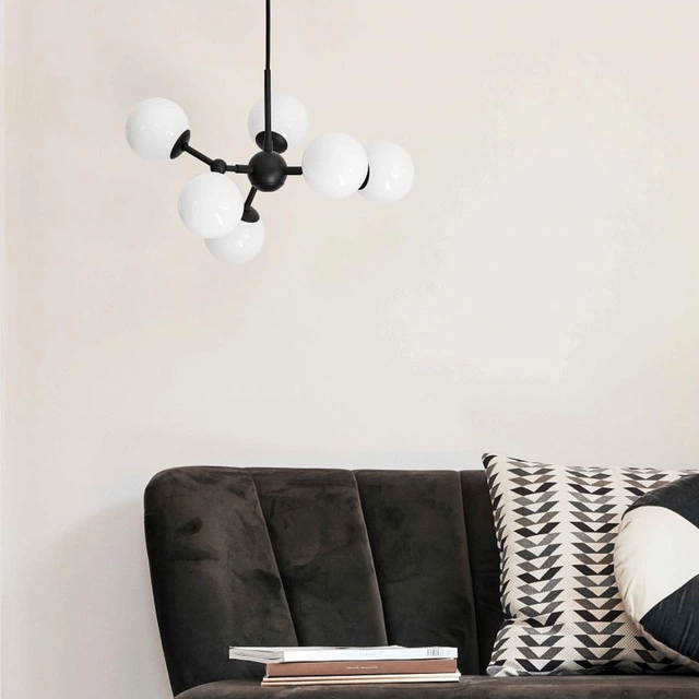 Atom Chandelier taklampe 45cm sort