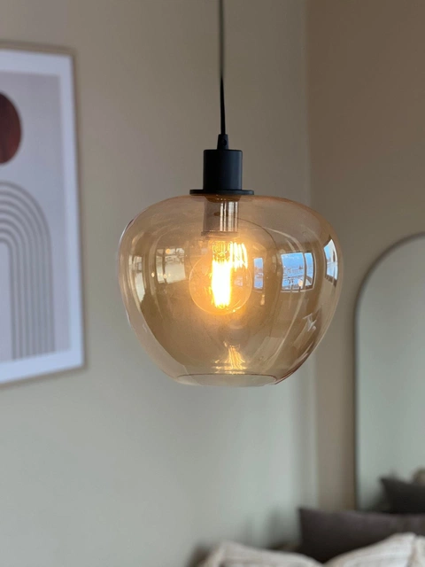 Kelly taklampe 29cm amber