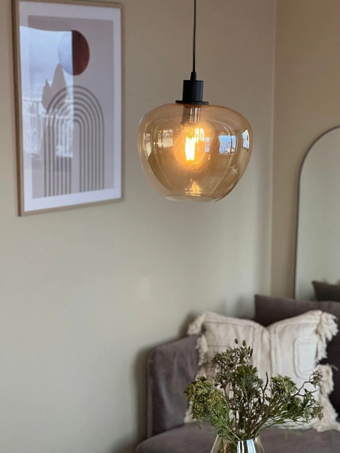 Kelly taklampe 29cm amber
