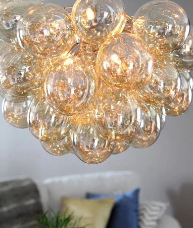 Gross taklampe 50cm amber