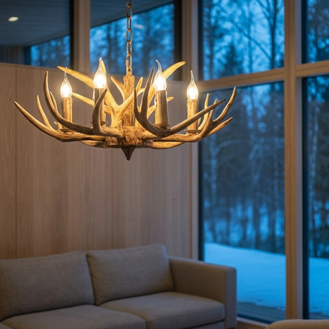 Gevir II taklampe 70cm brun