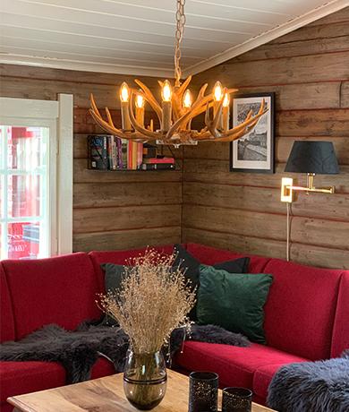 Gevir II taklampe 70cm brun