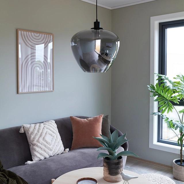 Kelly taklampe 40cm smoke