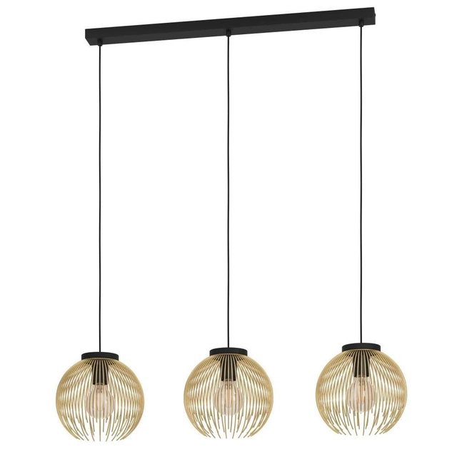 Venezuela taklampe rekke 3lys 93cm gull