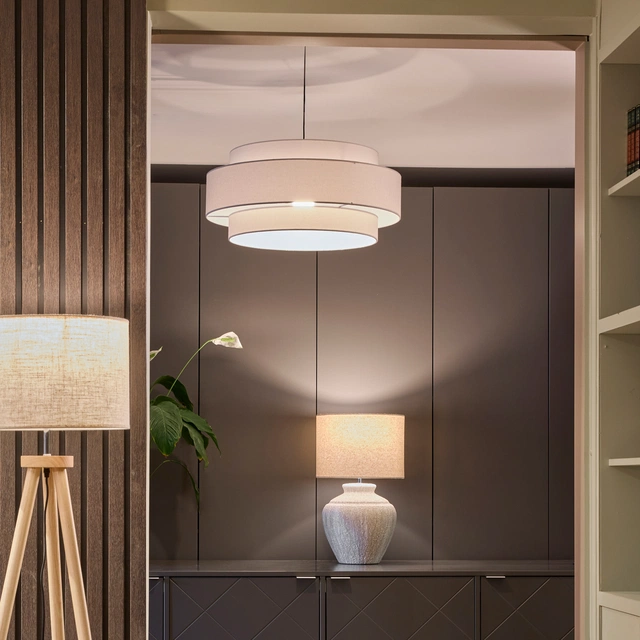 Trysil taklampe 65cm beige