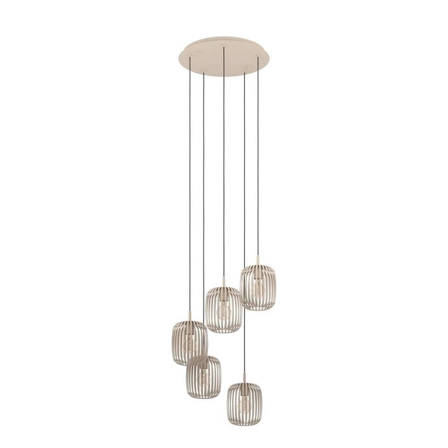 Romazzina taklampe rondell 5lys 50cm beige