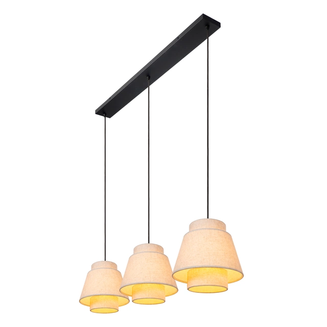 Tribute taklampe rekke 3lys 120cm beige