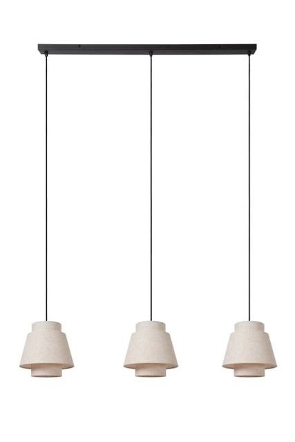 Tribute taklampe rekke 3lys 120cm beige