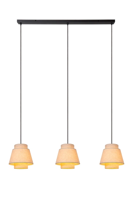 Tribute taklampe rekke 3lys 120cm beige