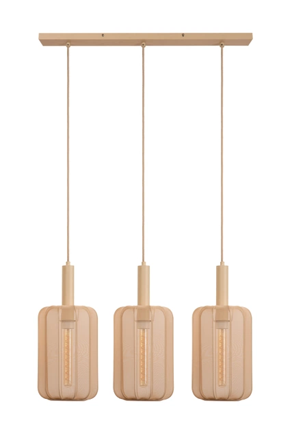 Corina taklampe rekke 3lys 90cm beige