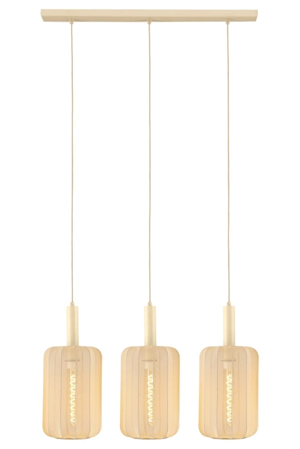 Corina taklampe rekke 3lys 90cm beige