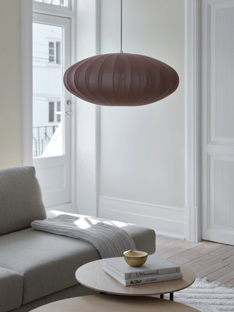 Wolf taklampe 55cm brun