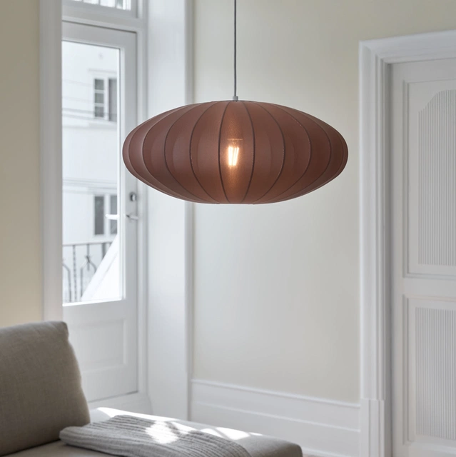 Wolf taklampe 55cm brun