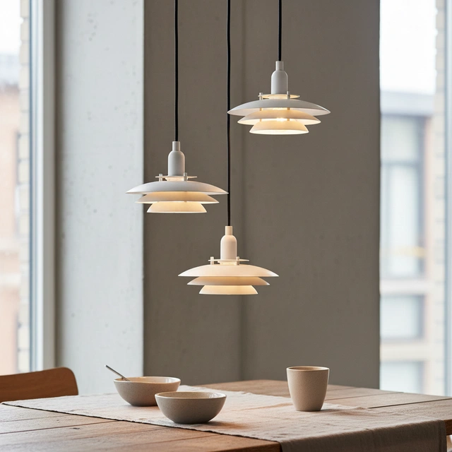 Joakim taklampe rondell 3lys 44cm beige