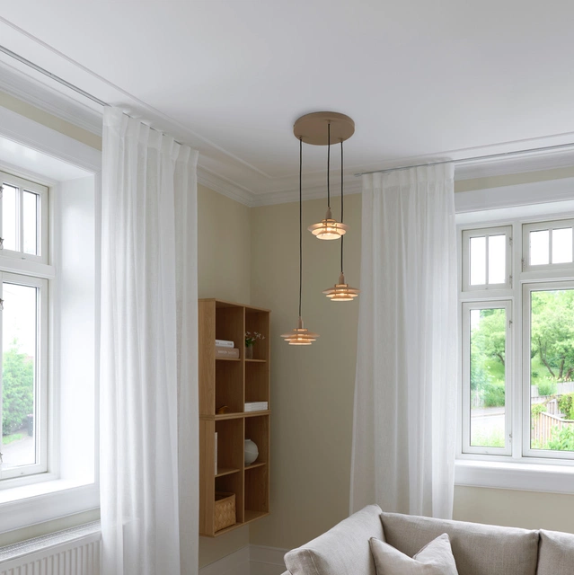 Joakim taklampe rondell 3lys 44cm beige