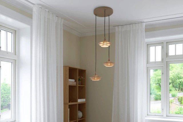 Joakim taklampe rondell 3lys 44cm beige