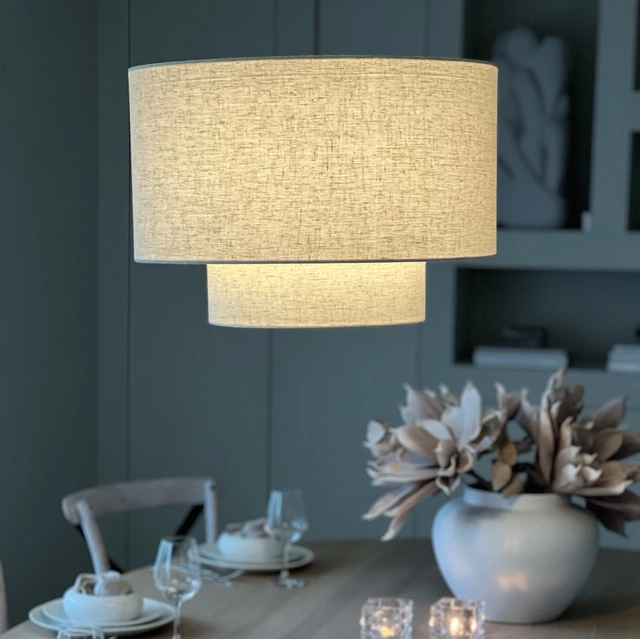 Blefjell taklampe 3m oppheng 50cm beige