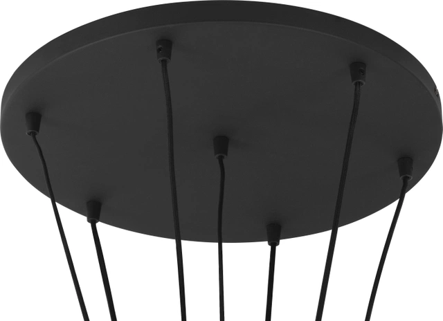 Kelly taklampe rondell 7lys 350cm oppheng smoke