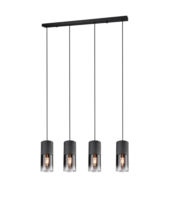 Robin taklampe rekke 4lys 80cm smoke