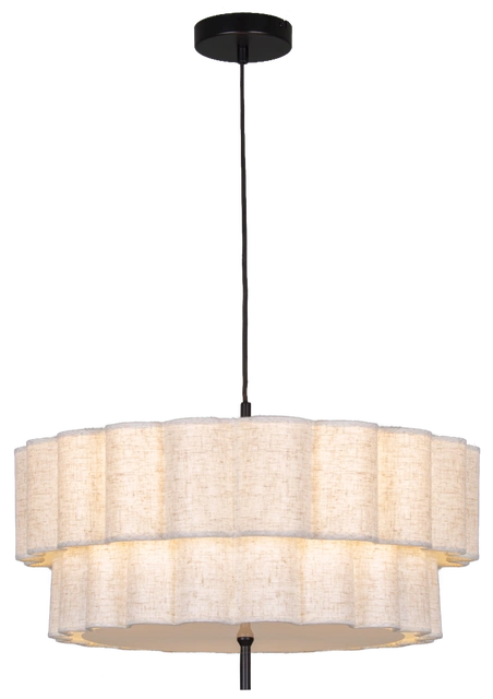Flower taklampe 55cm beige