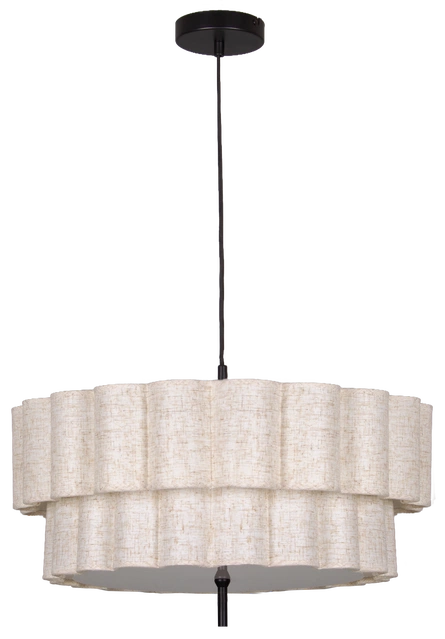 Flower taklampe 55cm beige