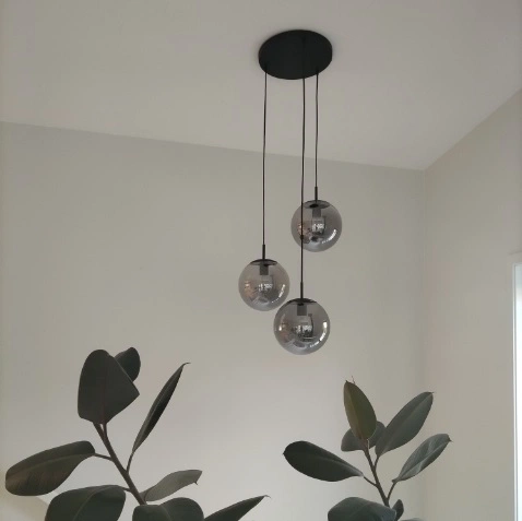 Rondell Ball taklampe 3lys 35cm smoke