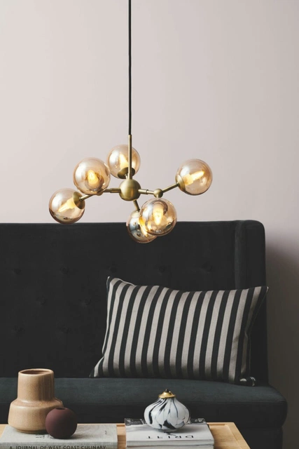 Atom Large taklampe 57cm amber