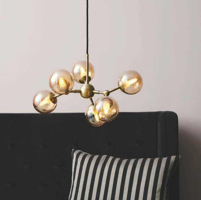 Atom Large taklampe 57cm amber
