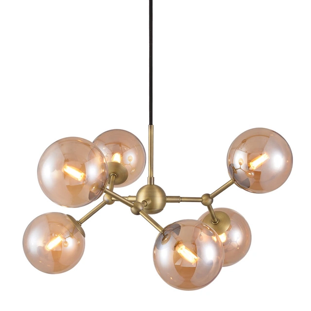 Atom Large taklampe 57cm amber