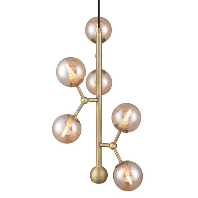 Atom Vertikal taklampe 31cm amber