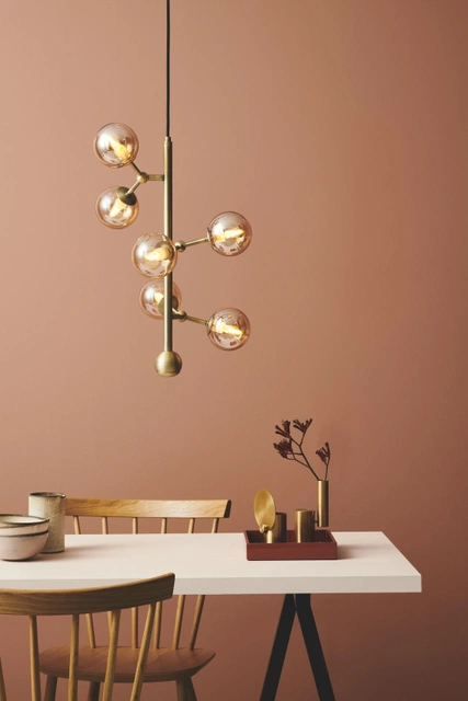Atom Vertikal taklampe 31cm amber