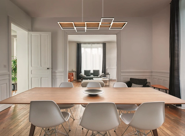 Harper LED taklampe 115cm natur