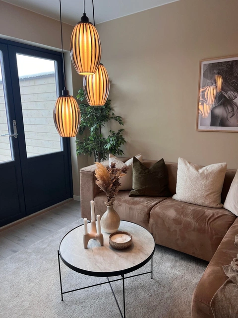 Calamaris II taklampe rondell 3lys 30cm smoke