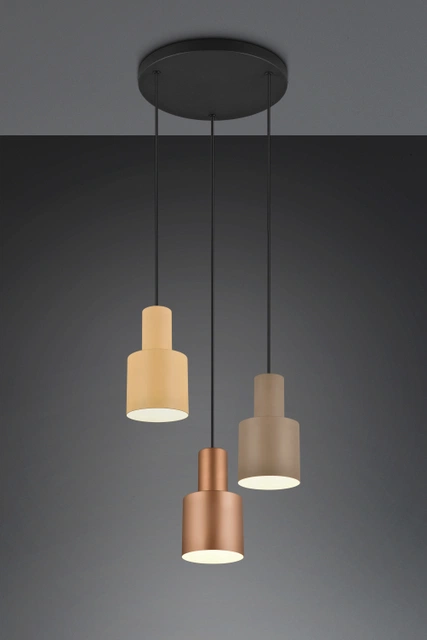 Agudo taklampe rondell 3lys 37cm flerfarget