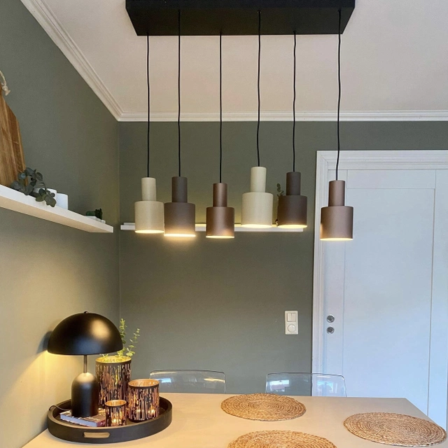 Agudo taklampe rektangel 6lys 85cm flerfarget