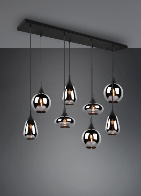 Lumina taklampe rektangel 8lys 120cm smoke