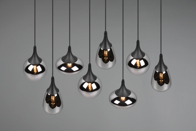 Lumina taklampe rektangel 8lys 120cm smoke