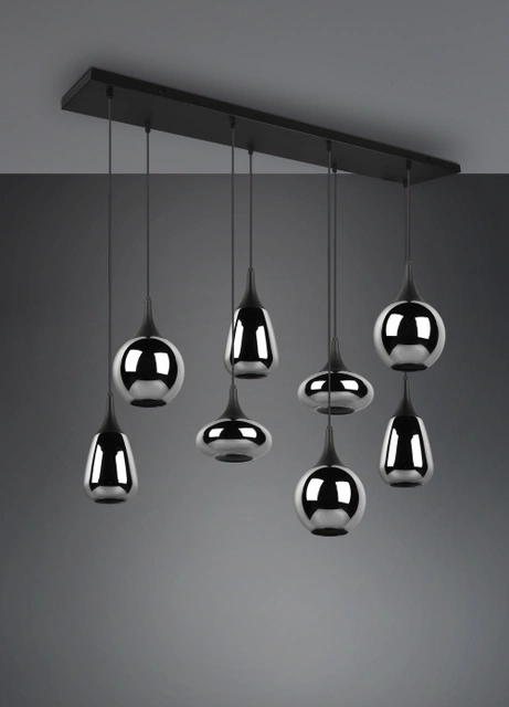 Lumina taklampe rektangel 8lys 120cm smoke