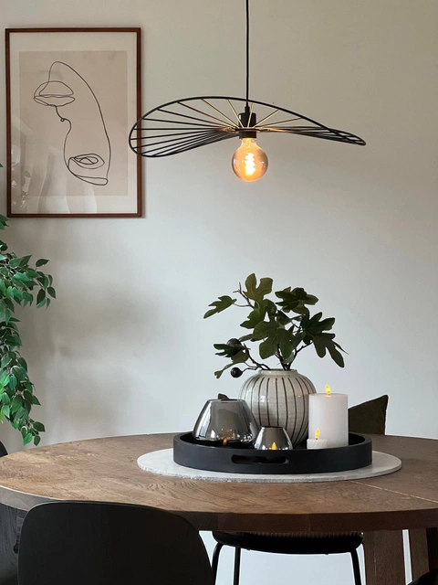 Chapeau taklampe 60cm sort