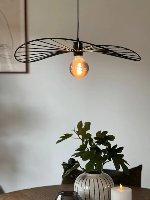 Chapeau taklampe 60cm sort