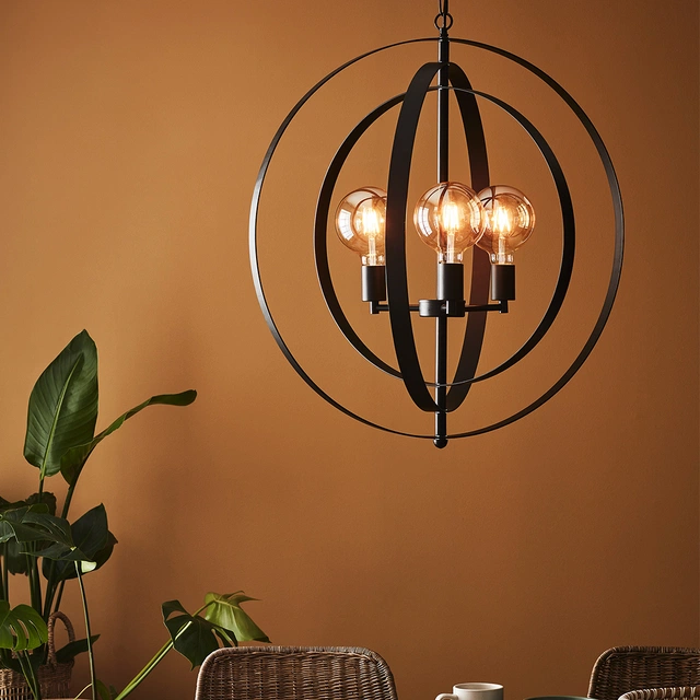 Orbit taklampe 69cm sort